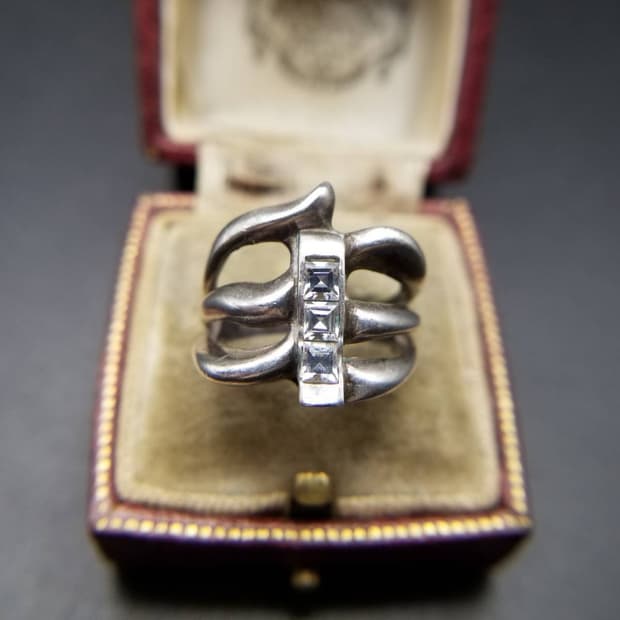 Vintage Ribcage 925silver Ring 