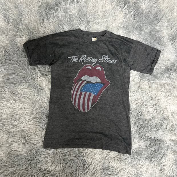 80s 롤링스톤즈 성조기 1981 Tour 티셔츠 싱글스티치