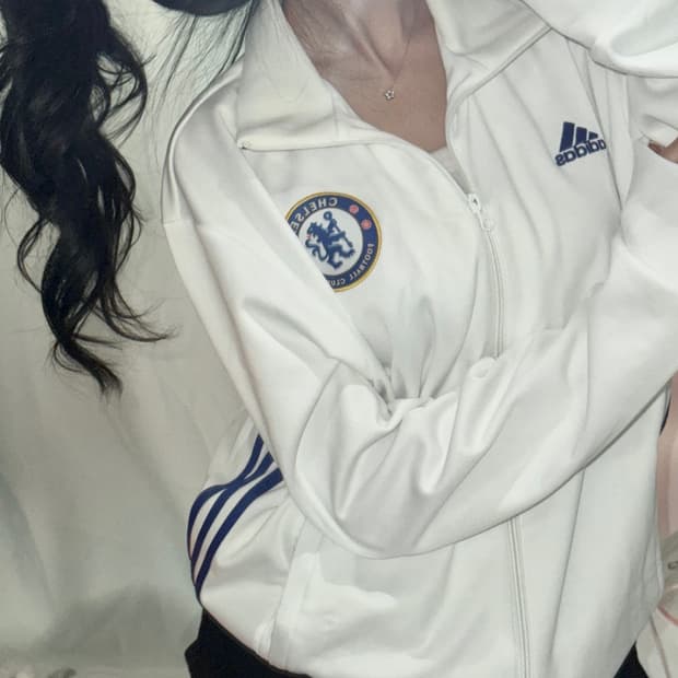 🐰아디다스 첼시 화이트 대대장 져지 트랙탑 집업 저렴🪽🤍