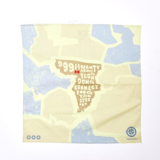 999휴머니티 MAP BANDANNA (YELLOW) 새상품