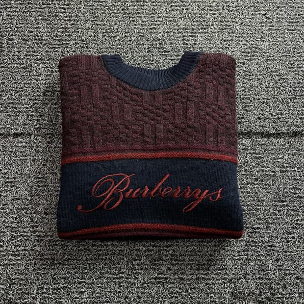 버버리 아카이브 자수로고 울니트 3072