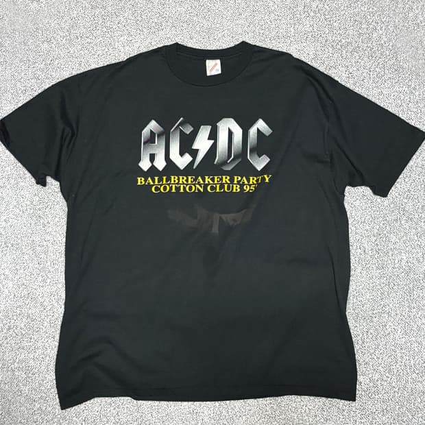 90s 빈티지 AC/DC Ballbreaker 파티 프로모션 티셔츠