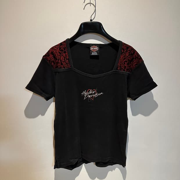 Floral Square Neck T Shirt