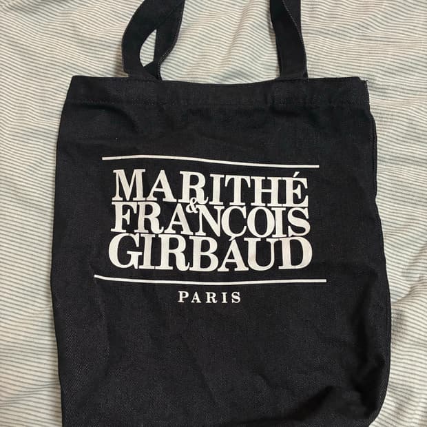 클래식 로고 데님 에코백 (dark blue)