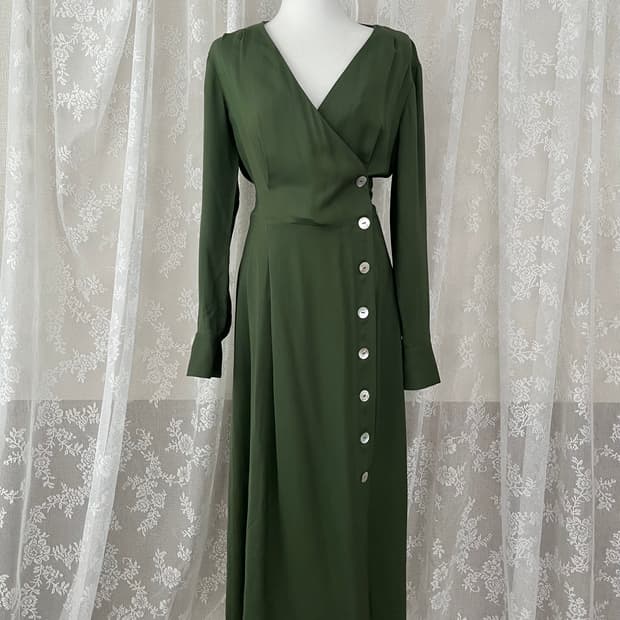 36) 마시모두띠 롱 원피스 그린