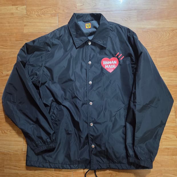 휴먼메이드 코치자켓 블랙 레드하트