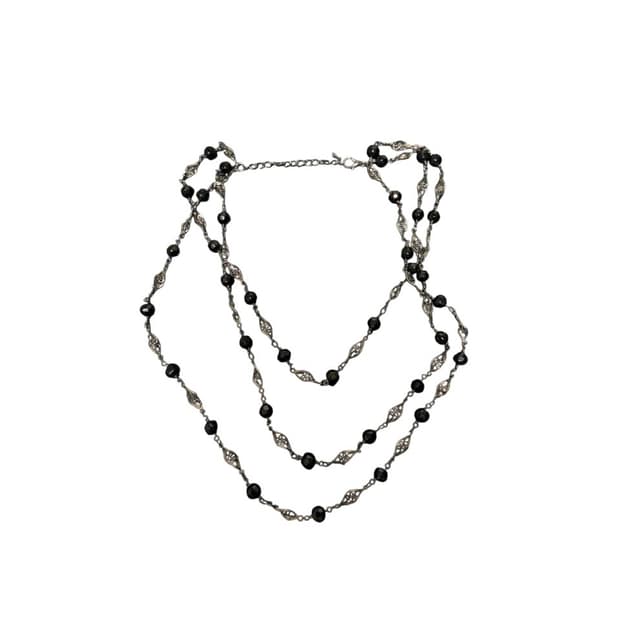 Black Beads Design Necklace
