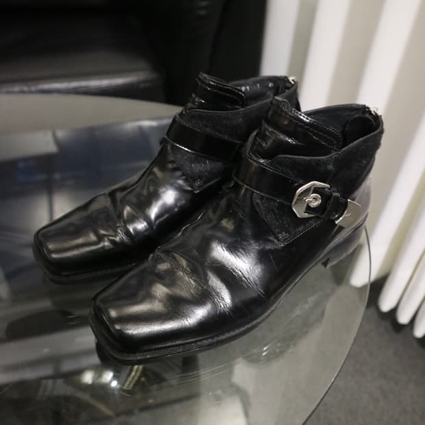 Stuart Weitzman leather fur boots