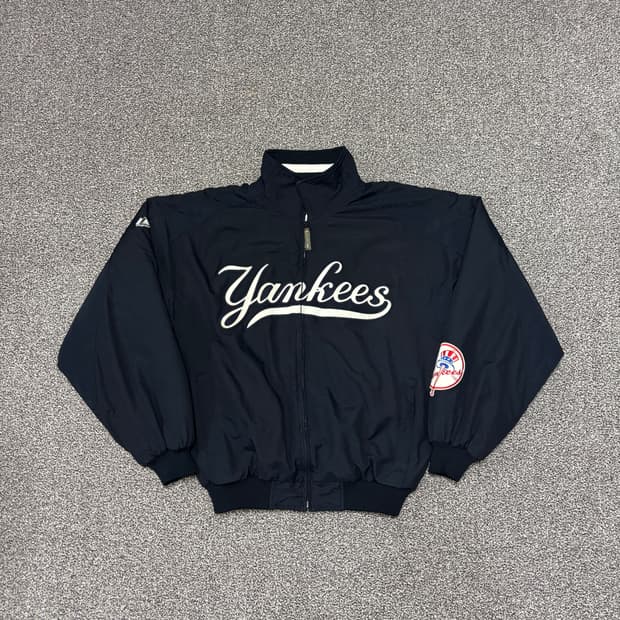 90s 빈티지 마제스틱 양키즈 웜업 자켓