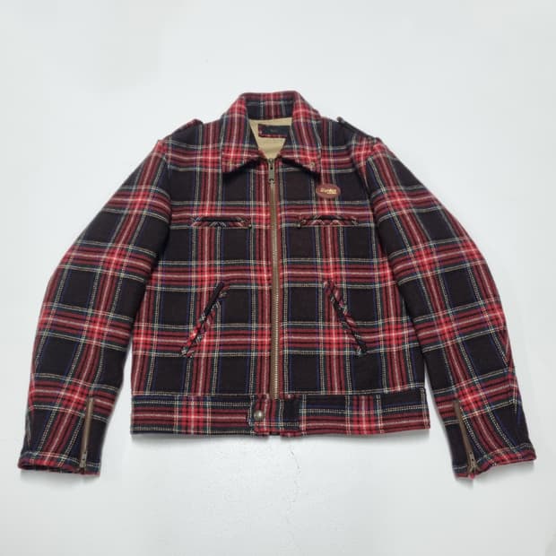 SLYZ 타탄체크 라이더자켓 - 48