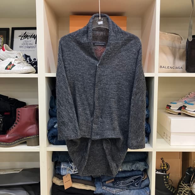 Ys 요지야마모토 차콜 모헤어 가디건