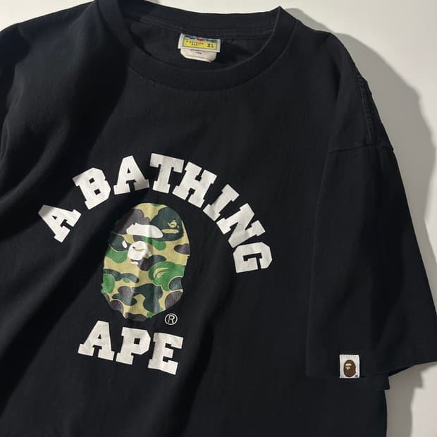 Bape 베이프 카모컬리지 블랙 반팔 