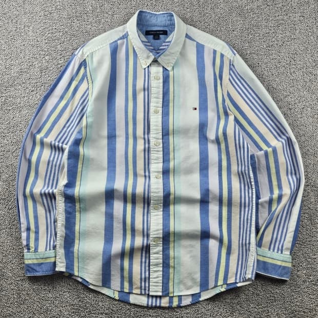 타미힐피거 파이프라인 스트라이프 패턴 셔츠 ( L ) / 11086