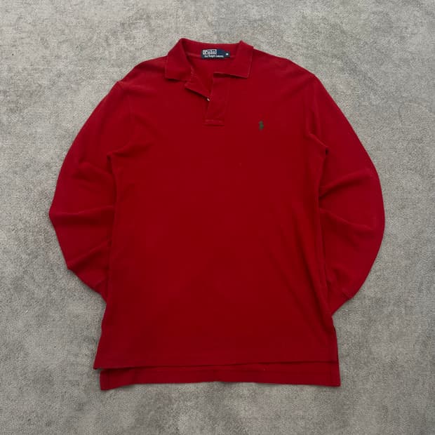 M 폴로 랄프로렌 레드 긴팔 카라티