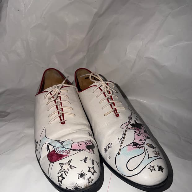 구찌 05aw 타투 핸드패인트 옥스퍼드 슈즈