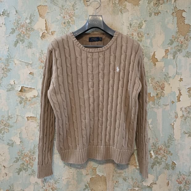 폴로 랄프로렌 케이블 니트 M 베이지