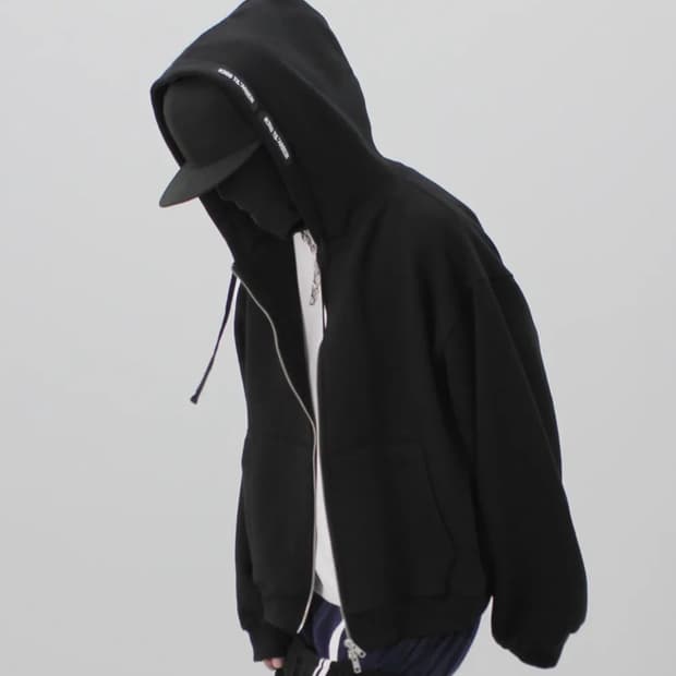 로어링라드 25에센셜 후드집업 m 블랙