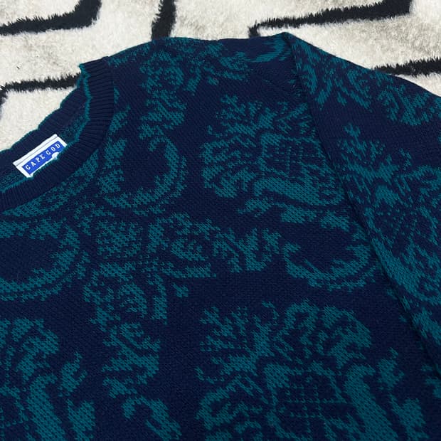 [M]케이프코드 USA 빈티지 피이즐리 자카드 니트