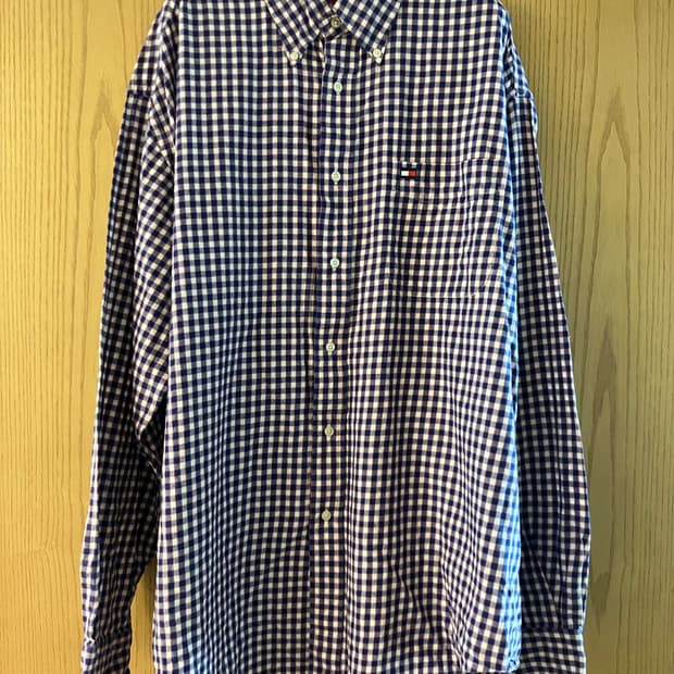 빈티지 90s Tommy Hilfiger 타미힐피거 체크 셔츠 L 105