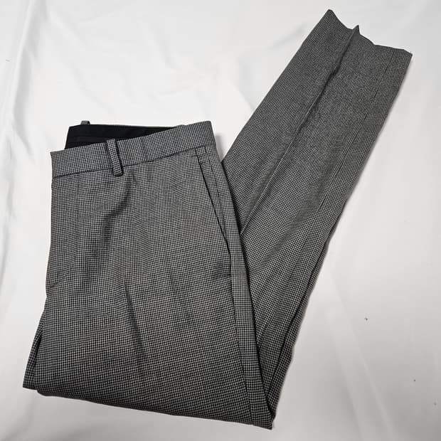 띠어리 Theory 하운드투스 패턴 테크 슬랙스 바지 정장 울 32