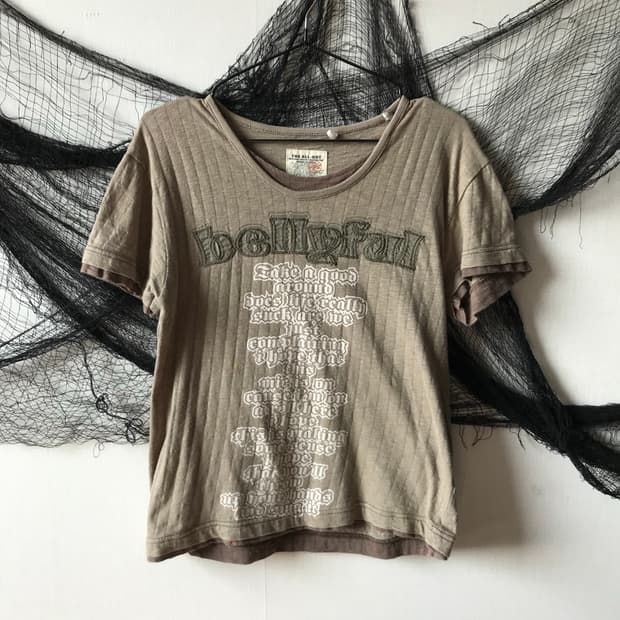 00s mood layered printing halfsleeve