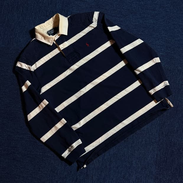 폴로 랄프로렌 스프라이프 럭비 카라티