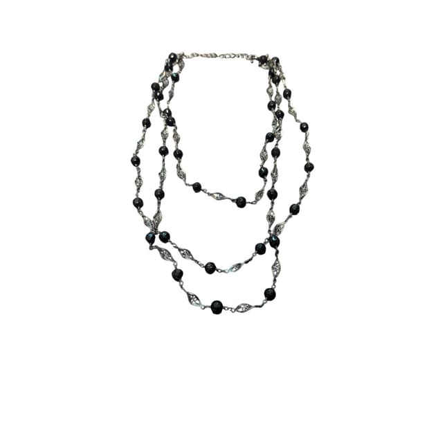 Black Beads Necklace