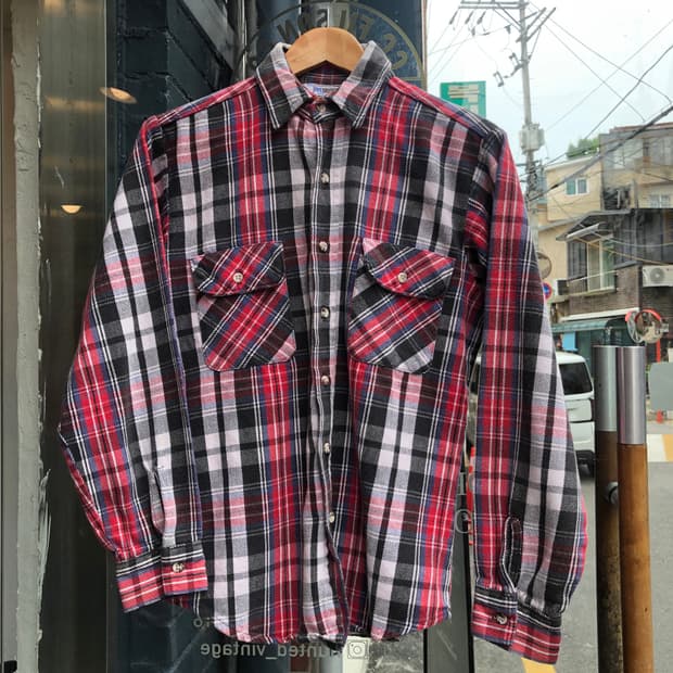 70s/80s Five brothers flannel shirt-M