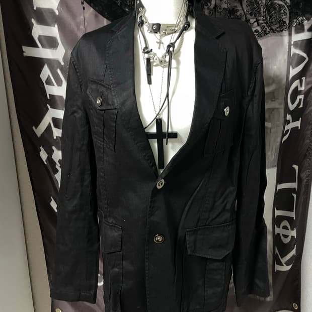 Renoma 일본빈티지 린넨 혼방 버튼자켓 무채색하이엔드요지꼼데깔