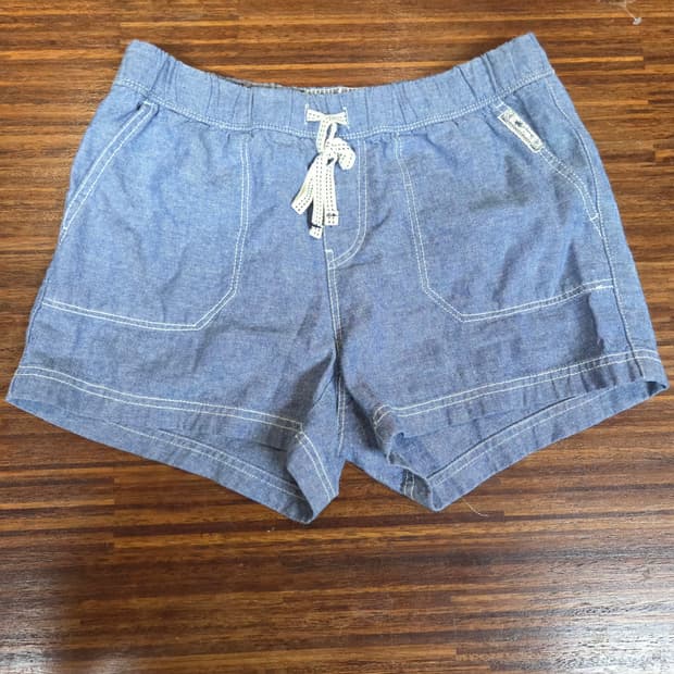 버커루 여성 인디고 린넨 면 쇼츠반바지 28