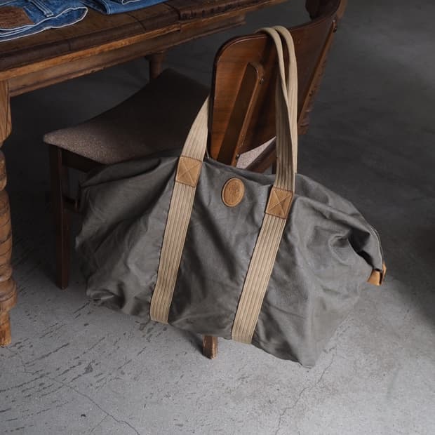 old c.p company leather boston bag