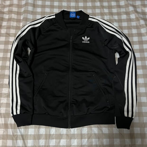 아디다스 슈퍼스타 져지 블랙 90 여성 집업 트랙탑 Y2K