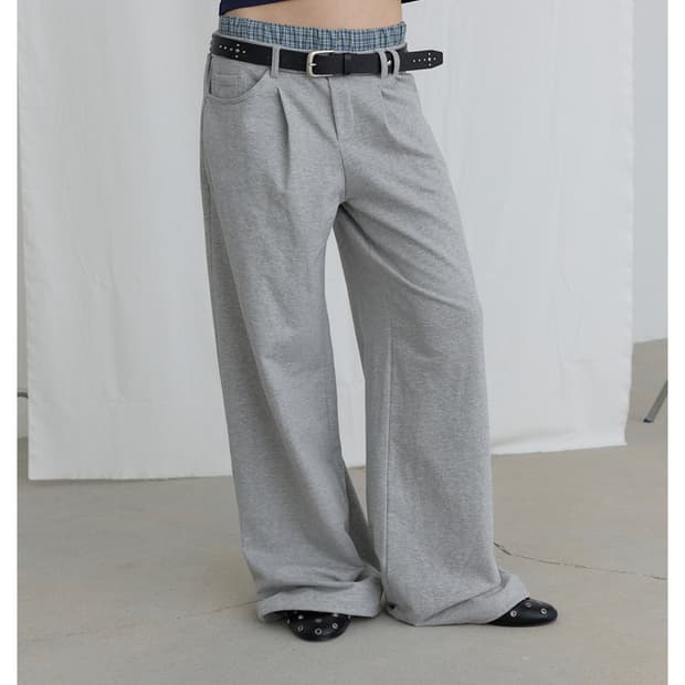 Ordes underwear layered sweat pants-GREY