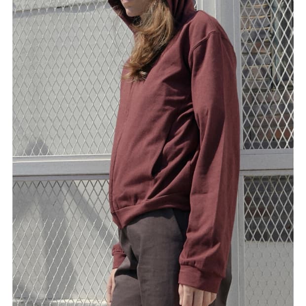 머듈 라운지 후드집업 버건디 1사이즈