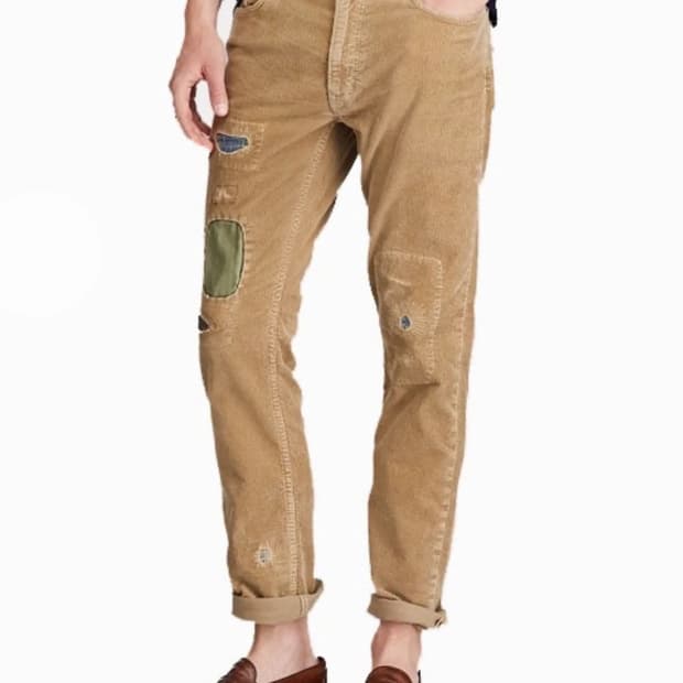 폴로 코듀로이 빈티지 패치워크 팬츠 바지 33/32