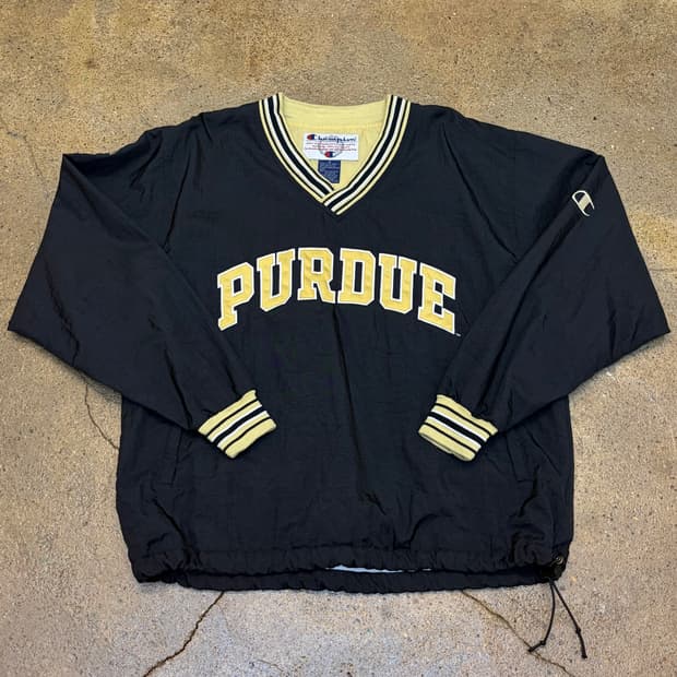 레어 90s 미국 빈티지 챔피언 퍼듀 풀오버 바람막이