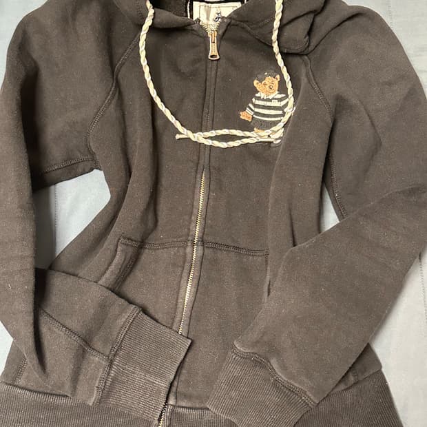 티니위니 블랙 후드집업 빈티지 y2k