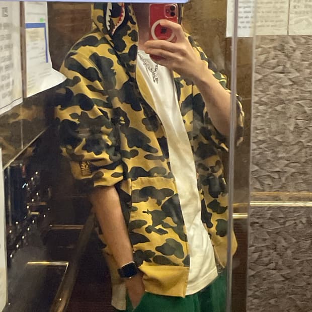 베이프 1st 샤크후드집업 WGM