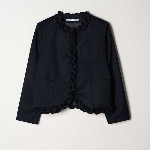 호쿠스포쿠스 젠틀 프릴 블레이저 다크네이비 S 사이즈