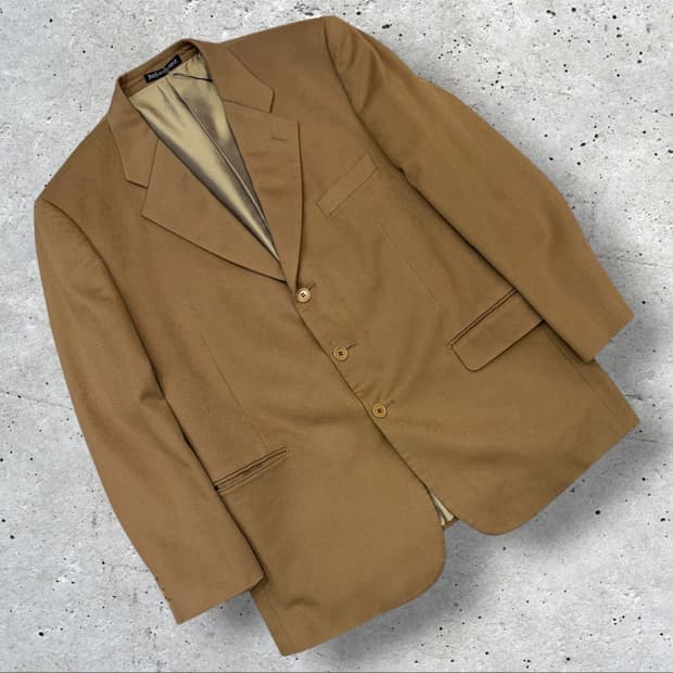 [41R] 입생로랑 뿌르 옴므 베이지 캐시미어 울 블레이저 자켓 B321