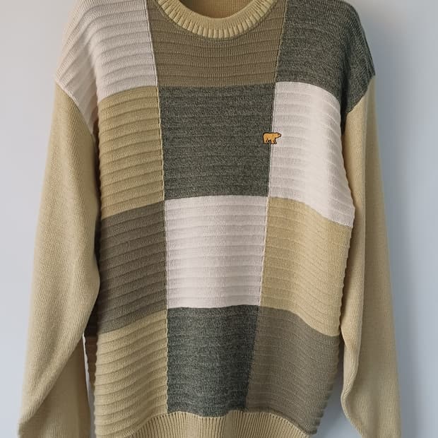 Golden Bear 빈티지 패턴 니트 L