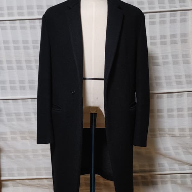 (한섬) 시스템 옴므 검정 싱글 코트 95