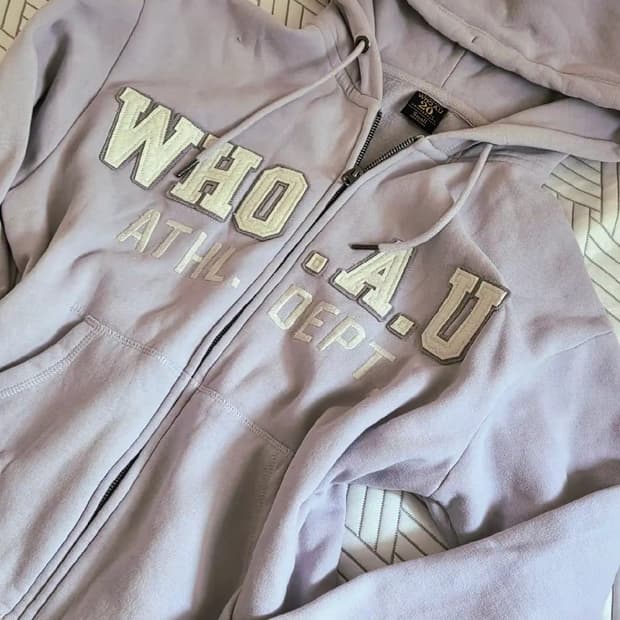 후아유 연보라 기모 후드집업