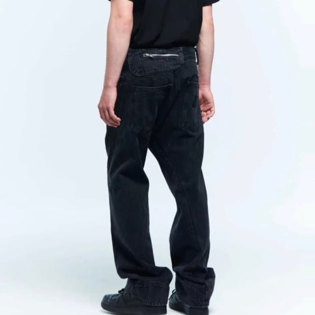 Size m)플라스틱프로덕트 드리프트 데님팬츠 블랙