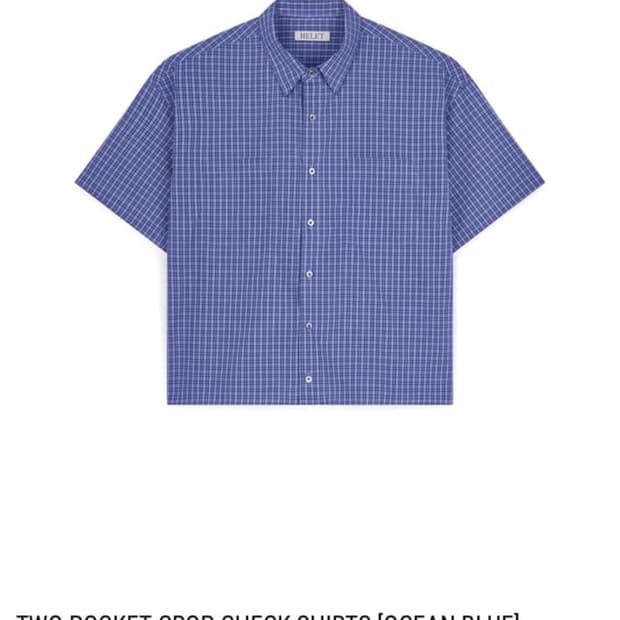 헬렛 / 투 포켓 크롭 체크셔츠 / M
