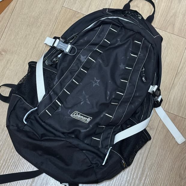 희귀) 콜맨 별무늬 백팩 대장템 일본 빈티지 노트북 가방 배낭 도트 체크