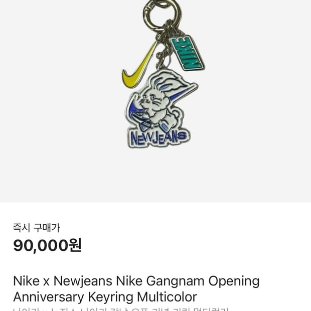 뉴진스 나이키 콜라보 키링