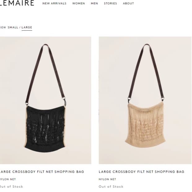 Lemaire filt net bag black large 네트백