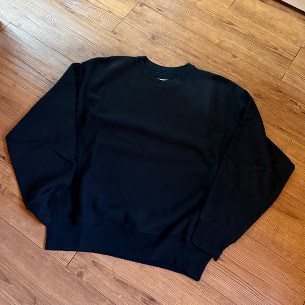 챔피언 리버스위브 블랙 스웻셔츠 M