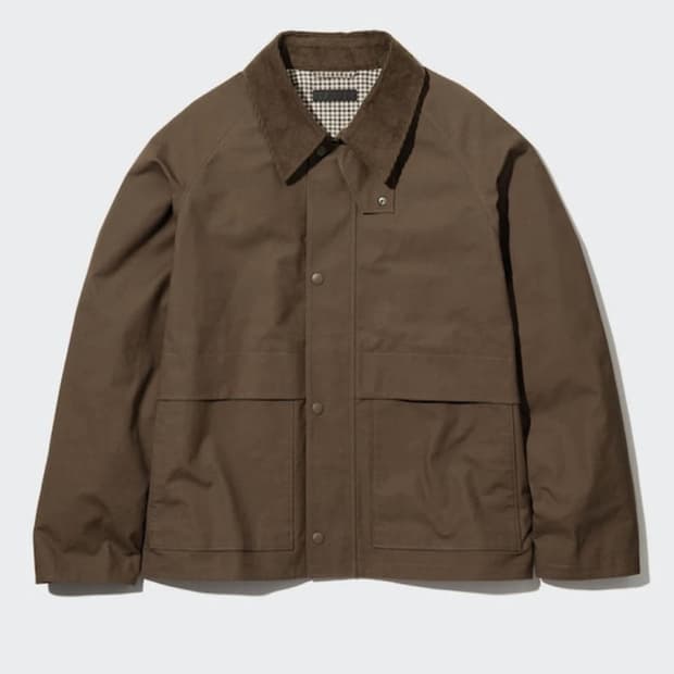 유니클로 유틸리티 블루종 자켓 브라운 L